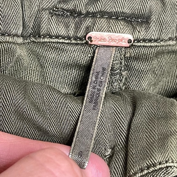 Free People One Way Pants Olive Green - Picture 3 of 5